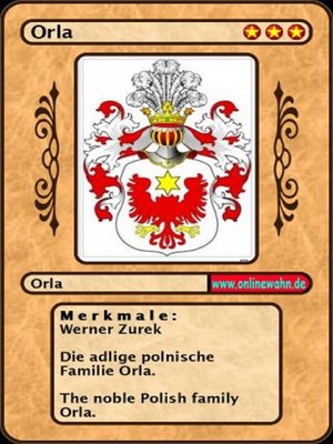 cover image of Die adlige polnische Familie Orla. the noble Polish family Orla.